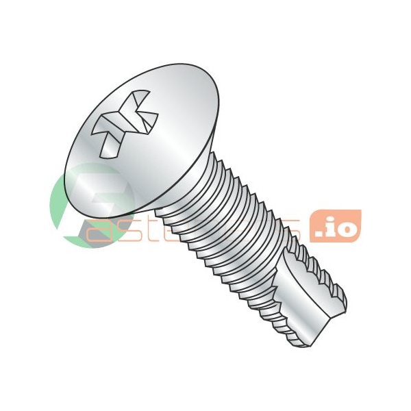 Newport Fasteners Thread Cutting Screw, #6-32 x 1/2 in, Zinc Plated Steel Oval Head Phillips Drive, 10000 PK 807453 - main